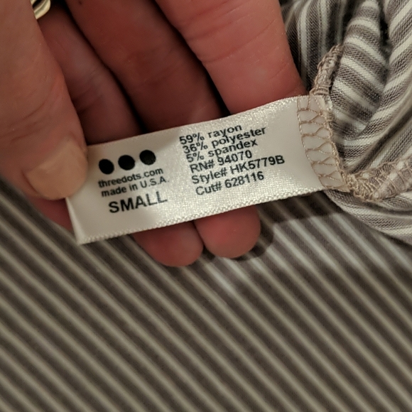 Three Dots New Casual Stripe Dress Small - Picture 5 of 6